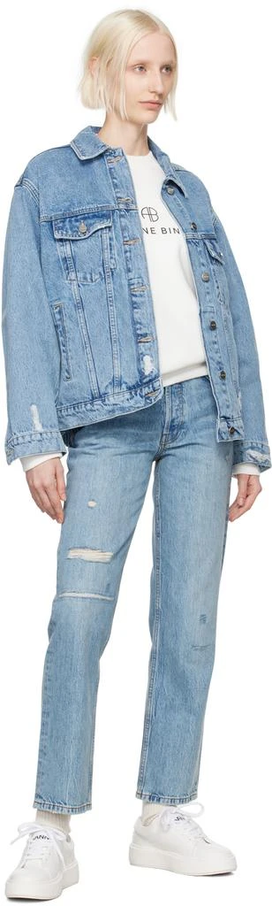 ANINE BING Blue Rory Denim Jacket 4