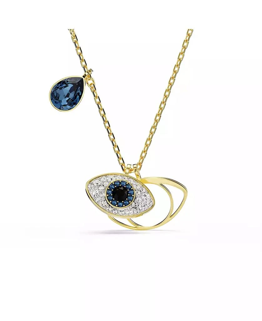 Swarovski Symbolica Pendant, Evil Eye, Blue, Gold-Tone Plated Necklace 1