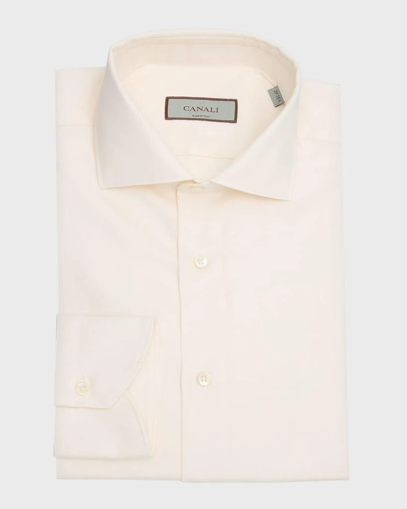 Canali Men's Ecru Cotton Dress Shirt 1
