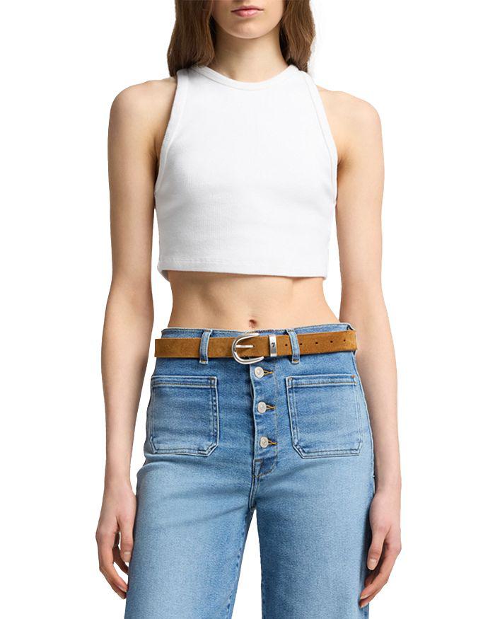 7 For All Mankind Ultra High Rise Cropped Flare Jeans in Fancy