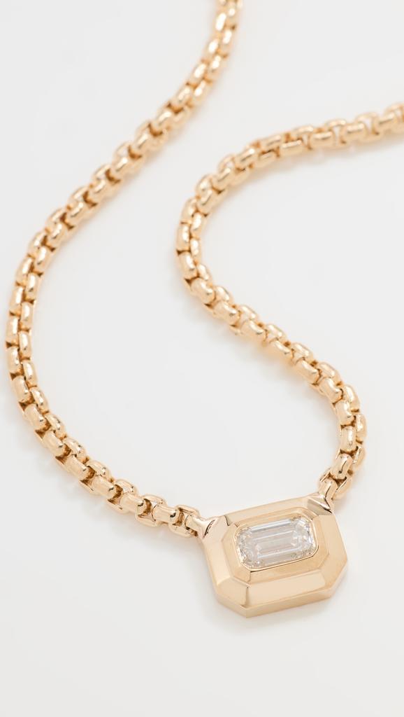 Zoe Chicco 14k Gold Emerald Cut Diamond Necklace