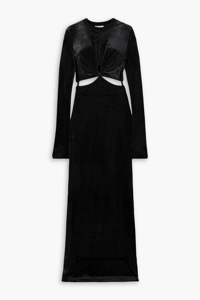 Nensi Dojaka Cutout velvet maxi dress