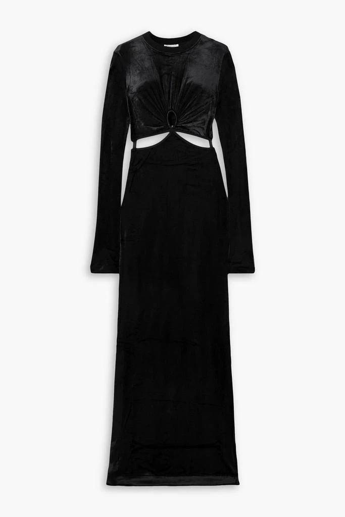 NENSI DOJAKA Cutout velvet maxi dress 1