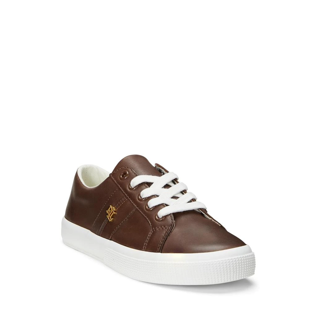 Ralph Lauren Janson II Burnished Leather Sneakers 1