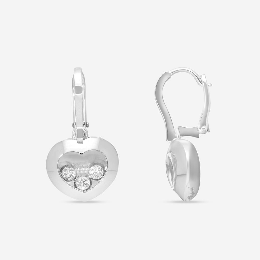 Chopard Chopard Happy Curves 18K White Gold Diamond Drop Earrings 839203-1003