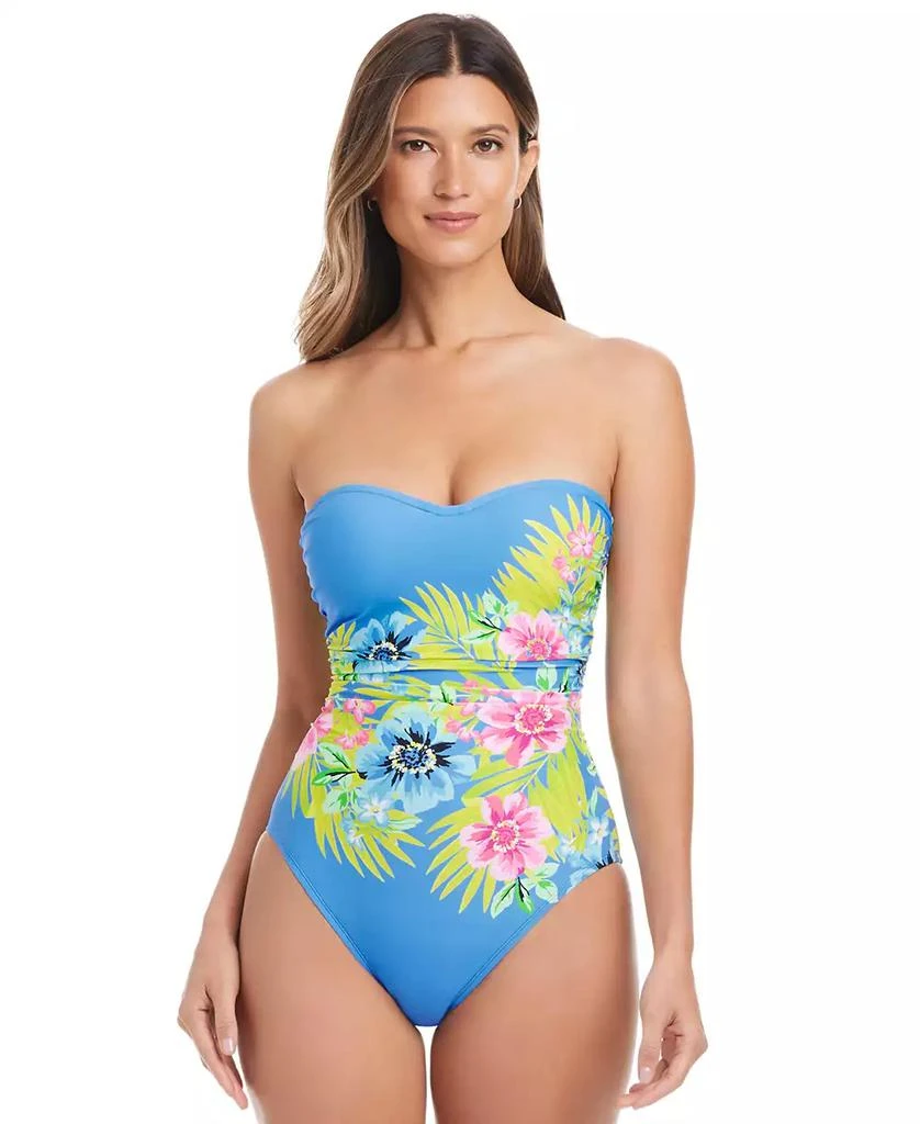 Bleu Rod Beattie Women's Let's Get Away Printed Shirred One-Piece Swimsuit 3