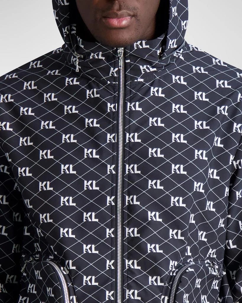 Karl Lagerfeld Paris Men's Monogram Hooded Zip Jacket 4