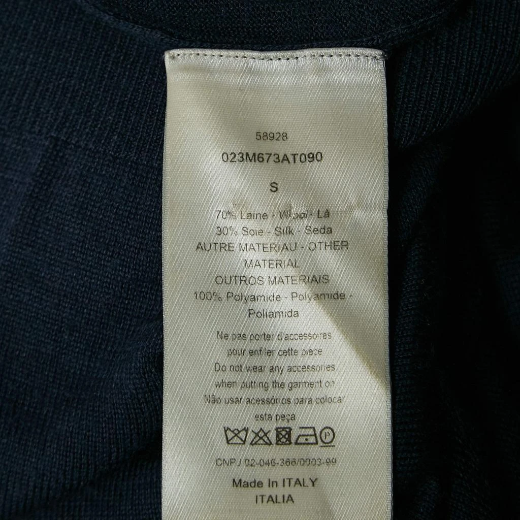 Dior Dior Homme X Daniel Arsham Navy Blue Crack Effect Short Sleeve Sweatshirt S 5