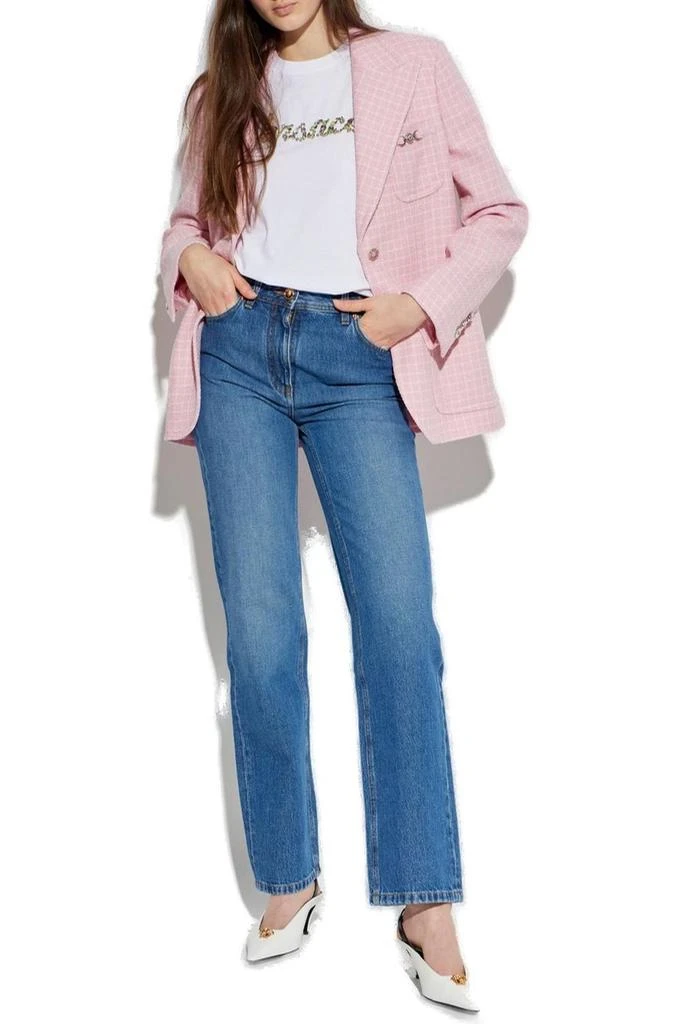 Versace Versace Checked Pattern Single-Breasted Blazer 4