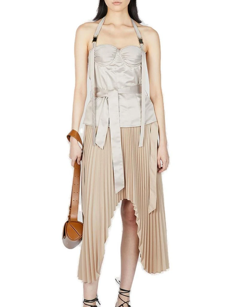 Rokh Rokh Arch Asymmetric Pleated Midi Skirt 4
