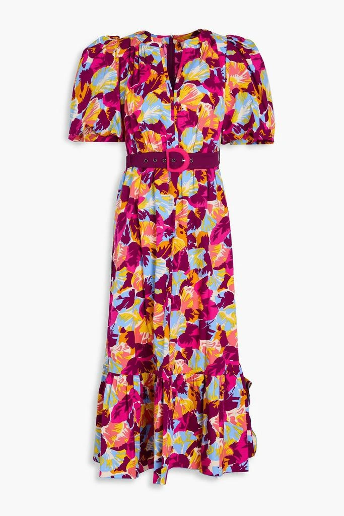 Diane von Furstenberg Polina belted cotton-blend poplin midi dress