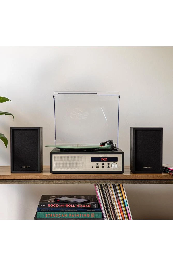 Crosley Sloane Record Player with Speakers 8