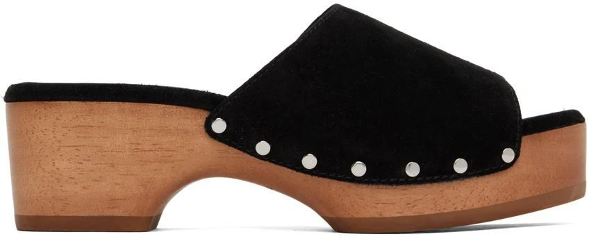 Rag & Bone Black Mara Clog Slides 1