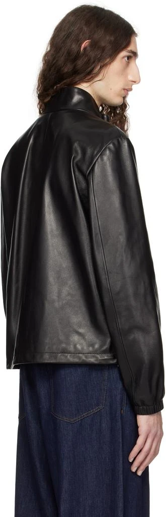 Versace Black Plongé Leather Jacket 3