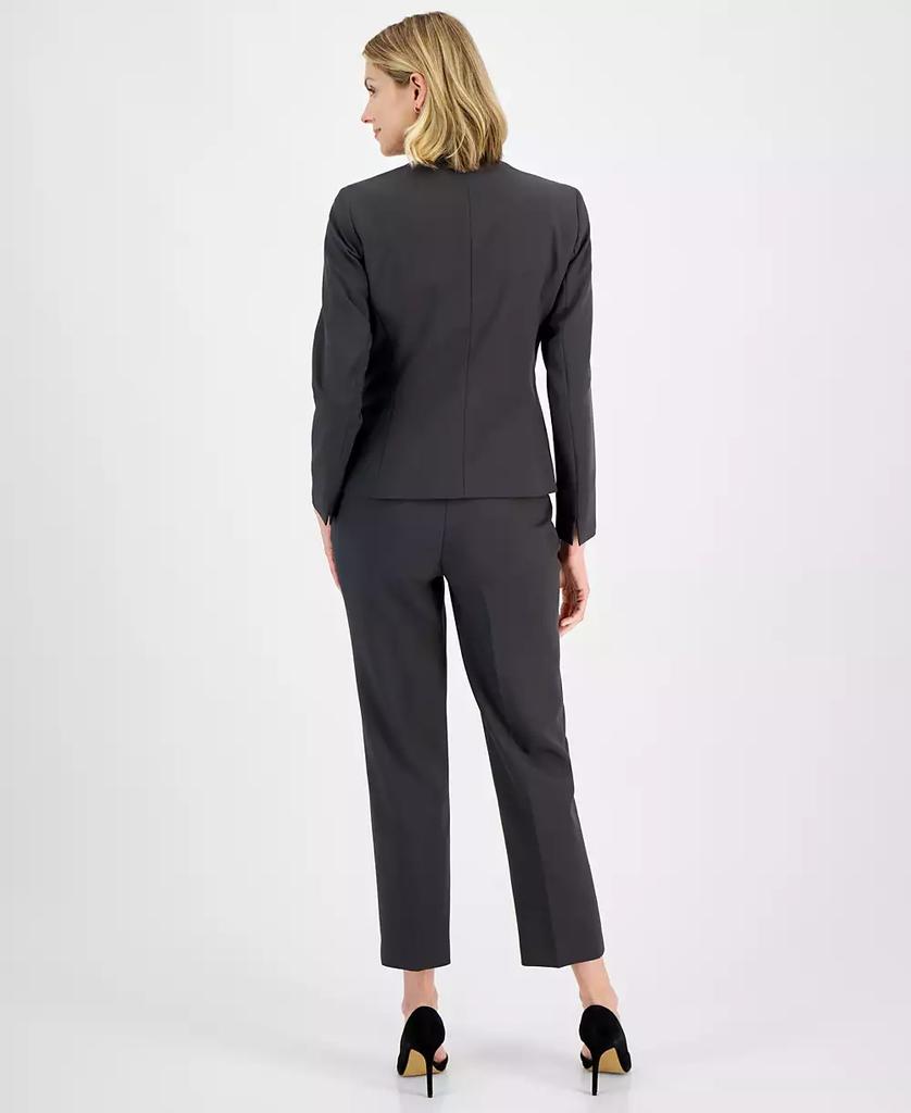 Le Suit Women's Single-Button Blazer and Slim-Fit Pantsuit