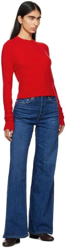Re/Done Red Cashmere Crewneck Sweater 4