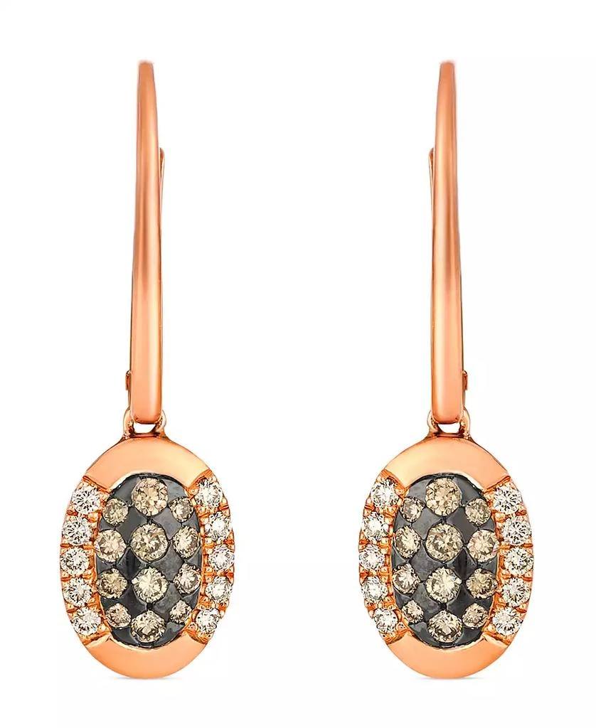 Le Vian Nude and Chocolate Diamond Drop Earrings (0.49 ct. t.w.) in 14K Strawberry Gold 3