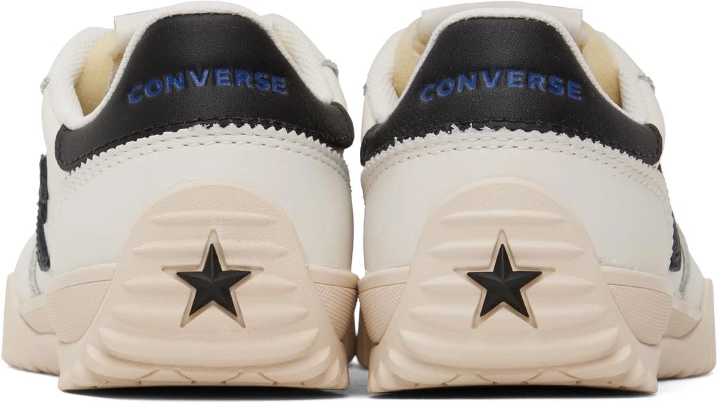 Converse White Run Star Trainer Nylon & Leather Sneakers 2