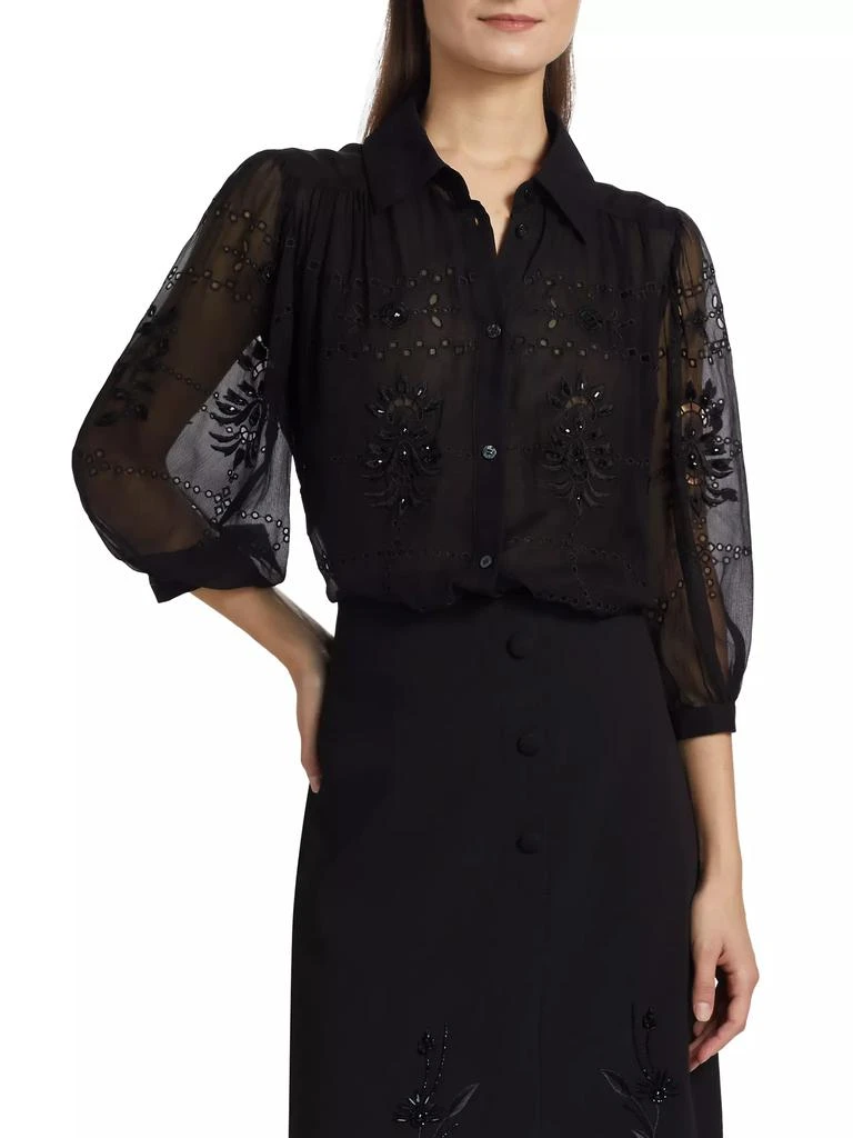 FIGUE Serafina Silk Chiffon Shirt 3