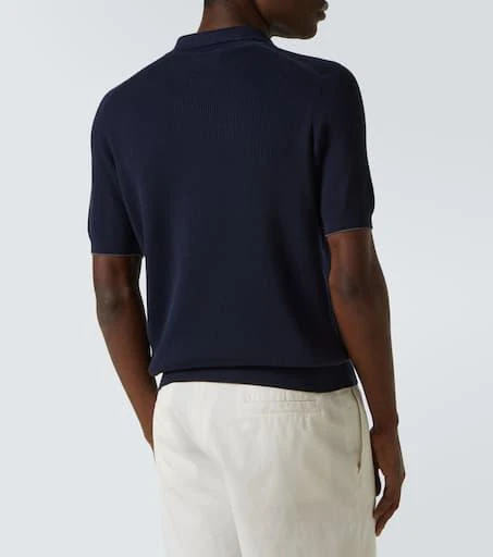Brunello Cucinelli Ribbed-knit cotton polo sweater 4