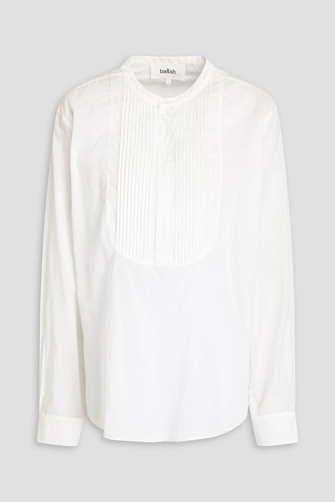 ba&sh Pintucked cotton blouse