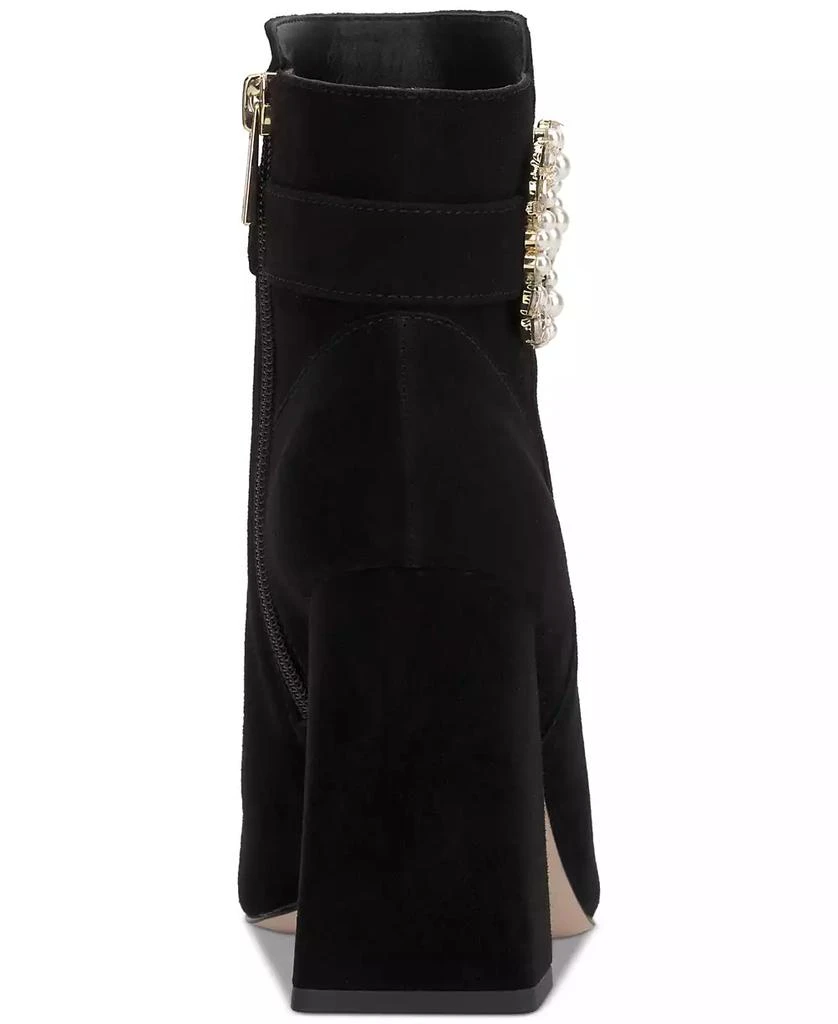 Jessica Simpson Women's Luminna Embellished Buckle Block-Heel Booties 3