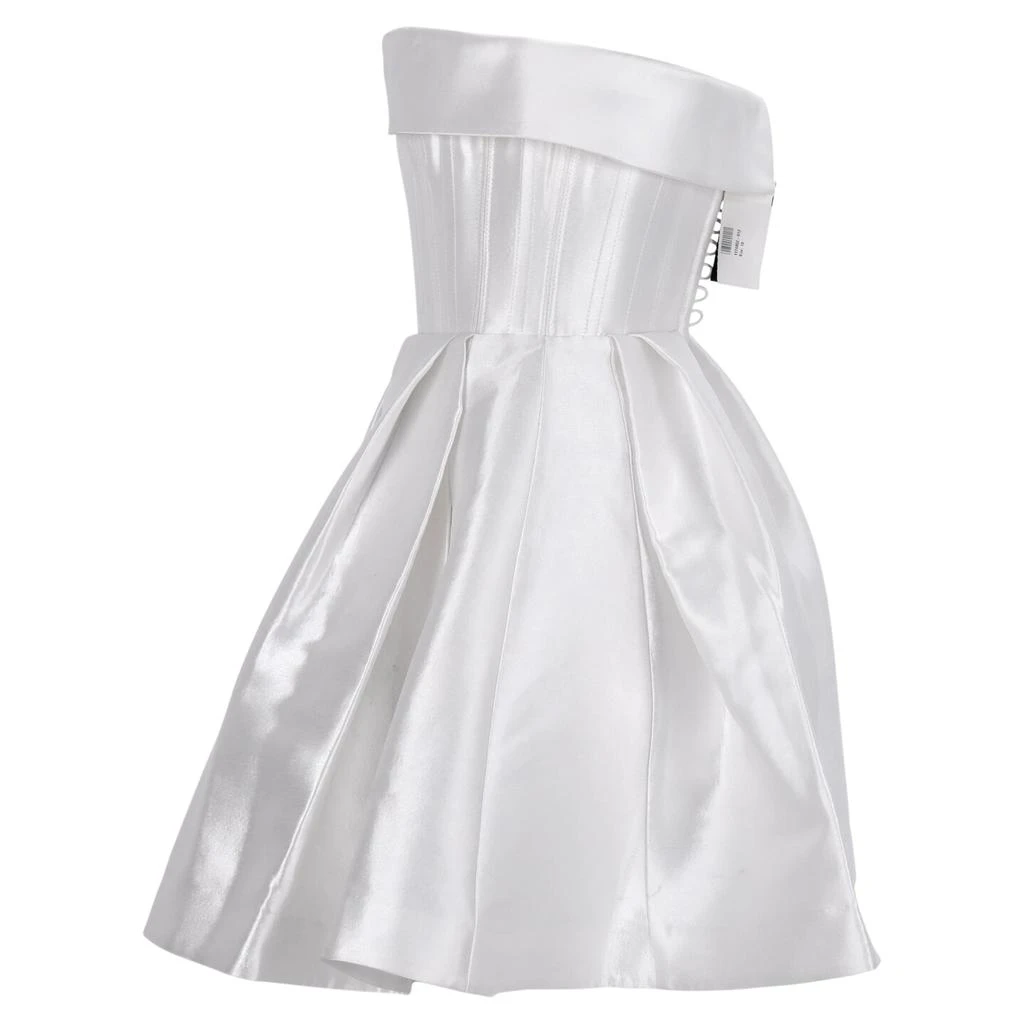 Alex Perry Elyse Strapless Mini Dress in White Silk 2