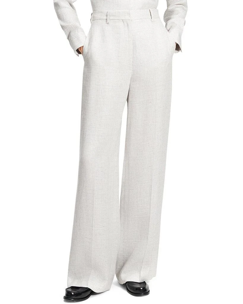 Theory Classic Linen-Blend Straight Pant 1