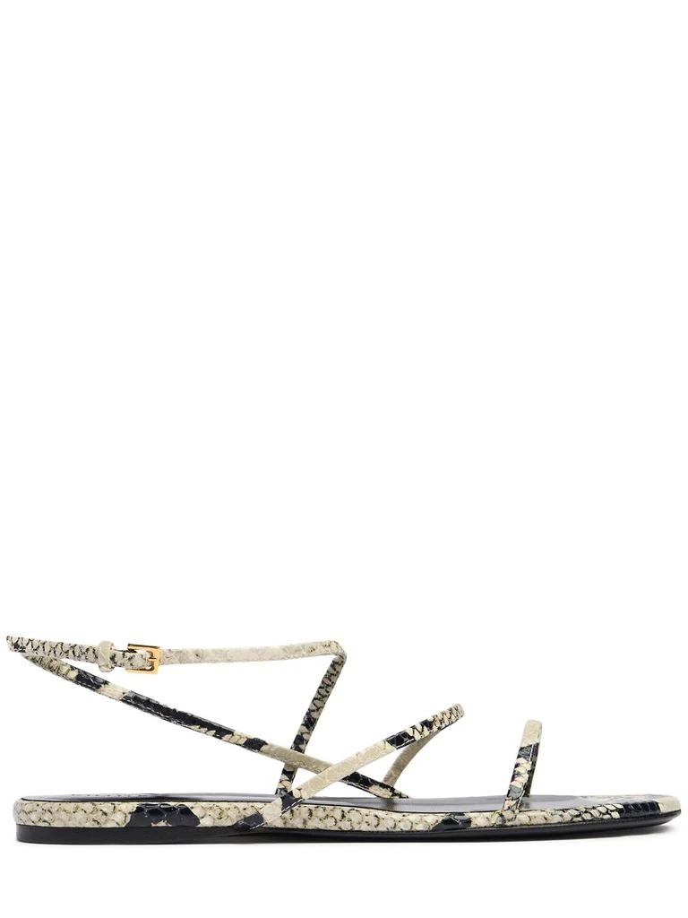 Khaite Loop Python Print Flat Sandals 1