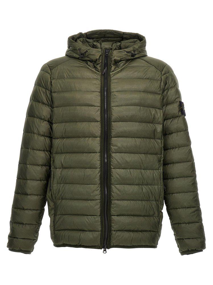 Stone Island Zipped Padded Jacket Green