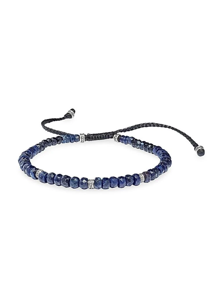 Jan Leslie Sapphire & Sterling Silver Beaded Bracelet 1