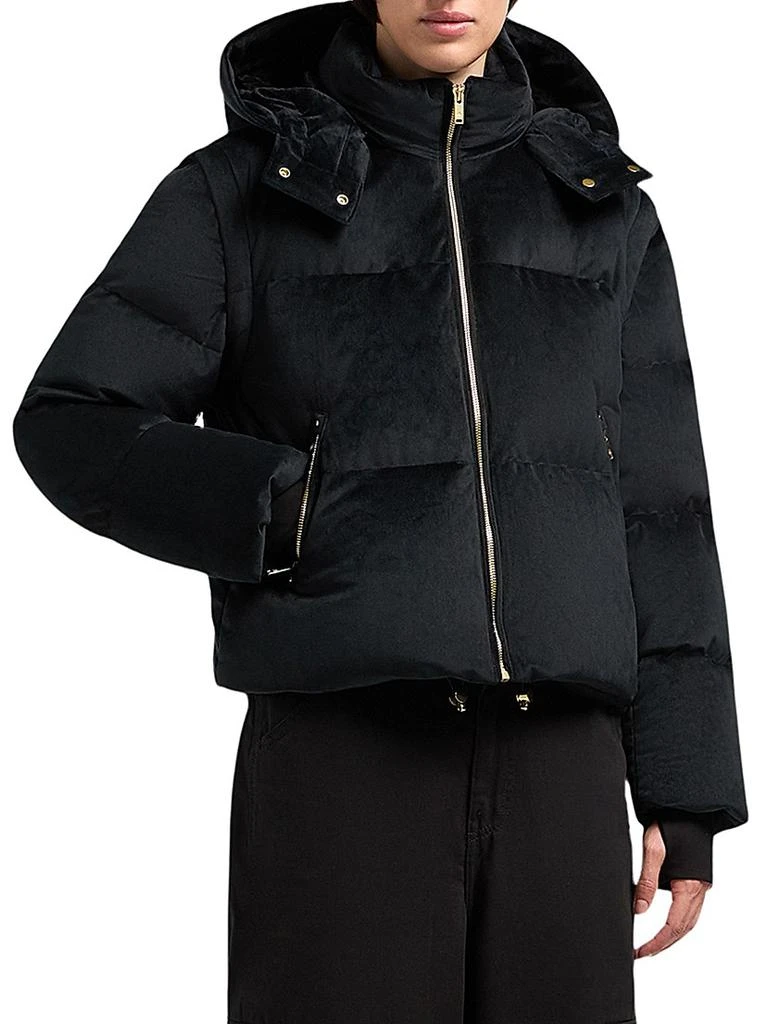 Moose Knuckles Misti Gold Velour Down Puffer Jacket 4