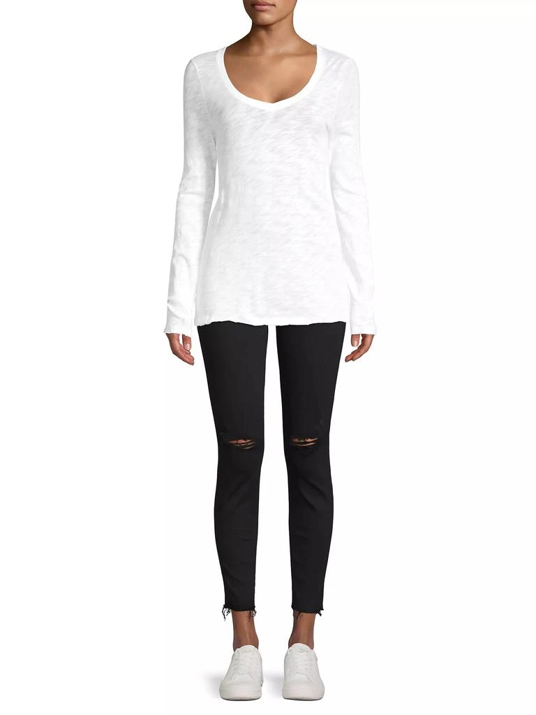 ATM Anthony Thomas Melillo Long-Sleeve V-Neck Slub Tee 2