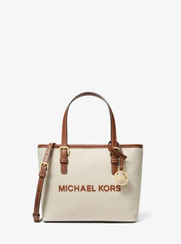 michael_kors Jet Set Travel Extra-Small Canvas Top-Zip Tote Bag 1