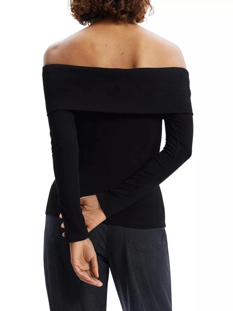 Theory Off-the-Shoulder Rib-Knit Top 5