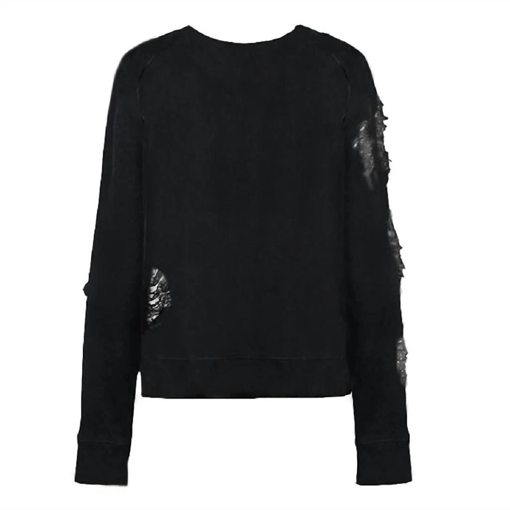 n:philanthropy N:Philanthropy - Women's Blackbird Ripped Sweatshirt Top Pullover 2