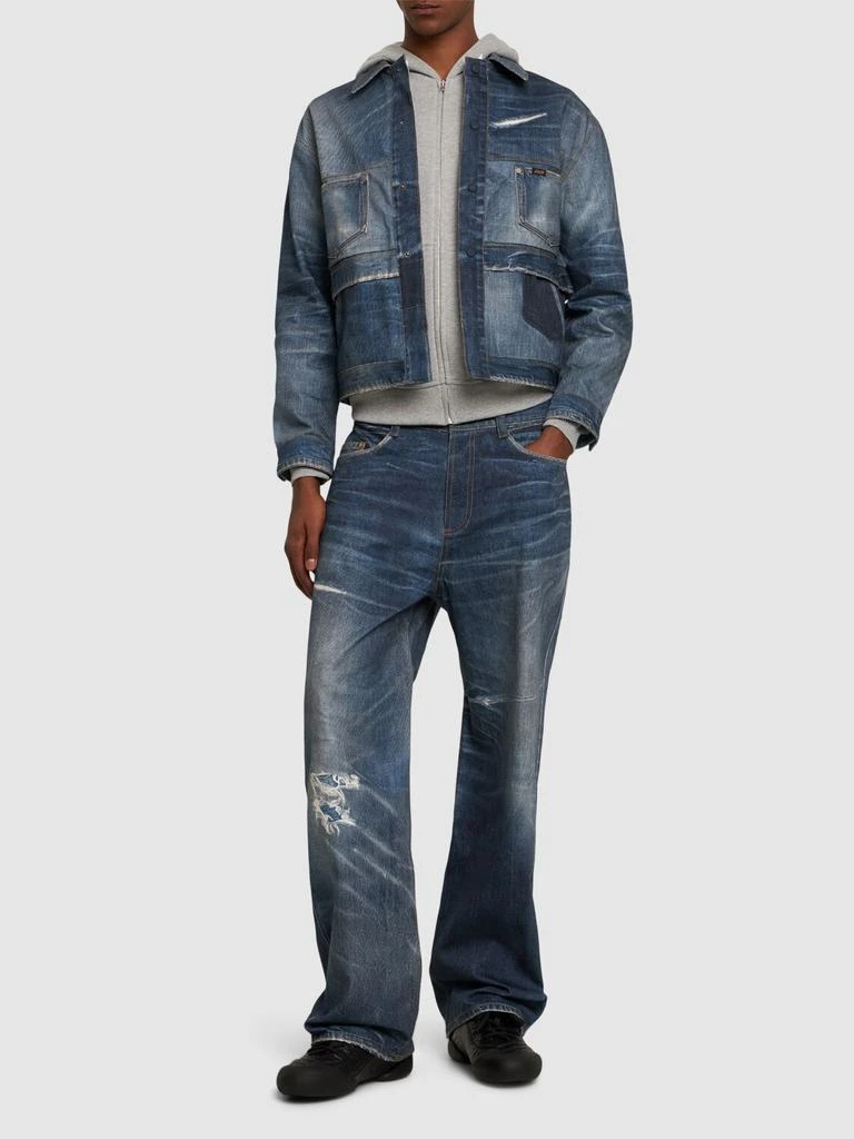 ANDERSSON BELL Trompe L'oeil Double Waist Denim Jacket 1
