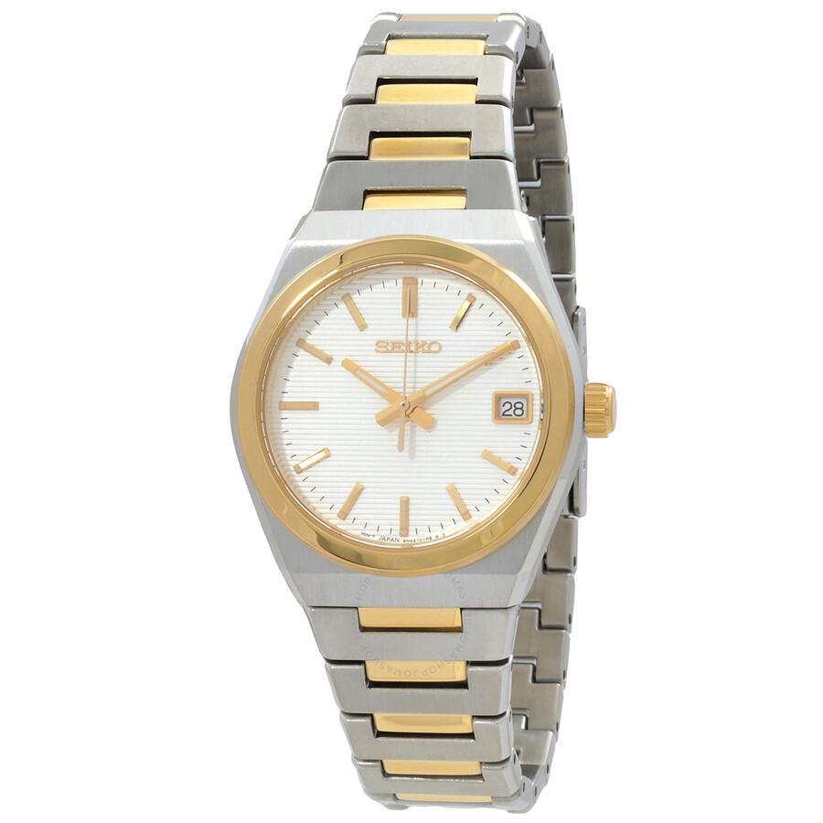 Seiko Open Box - Seiko Quartz White Dial Two-tone Ladies
