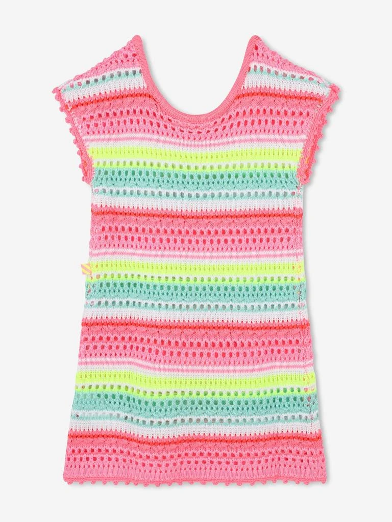 Billieblush Girls Striped Crochet Dress in Multicolour 3