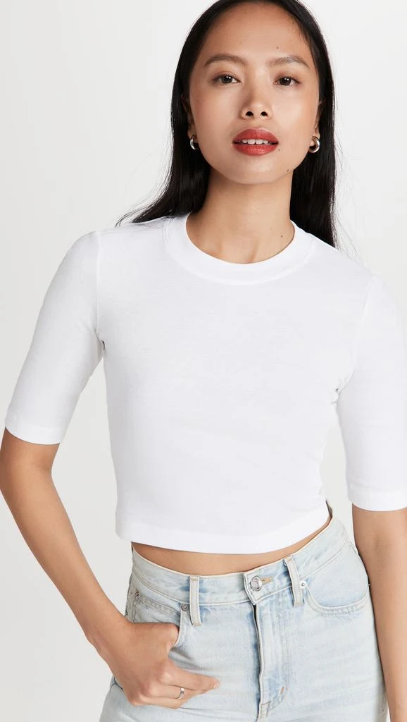 ROSETTA GETTY Cropped Sleeve T-Shirt 1
