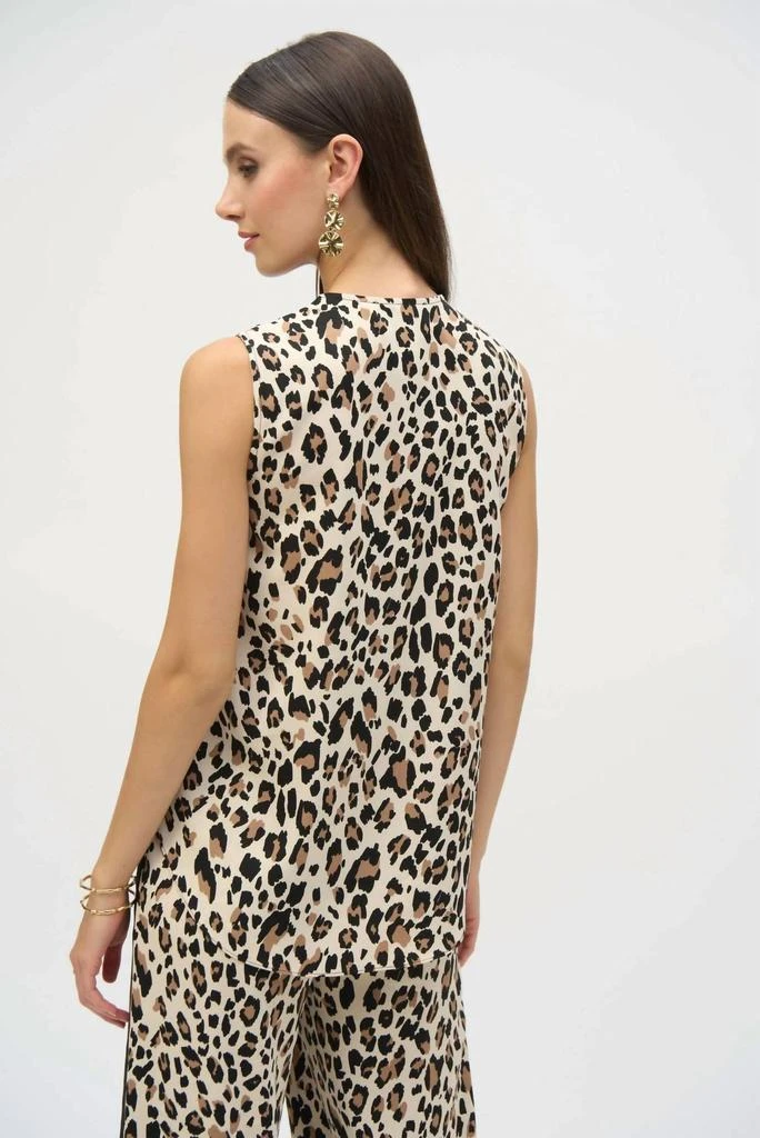 JOSEPH RIBKOFF Joseph Ribkoff - Leopard V-neck Sleeveless Pullover 3