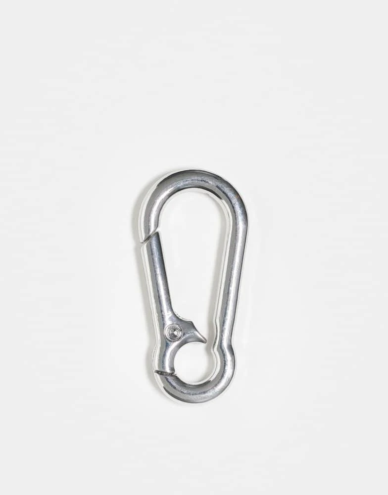 ASOS ASOS DESIGN festival jeans clip keyring in silver tone 1