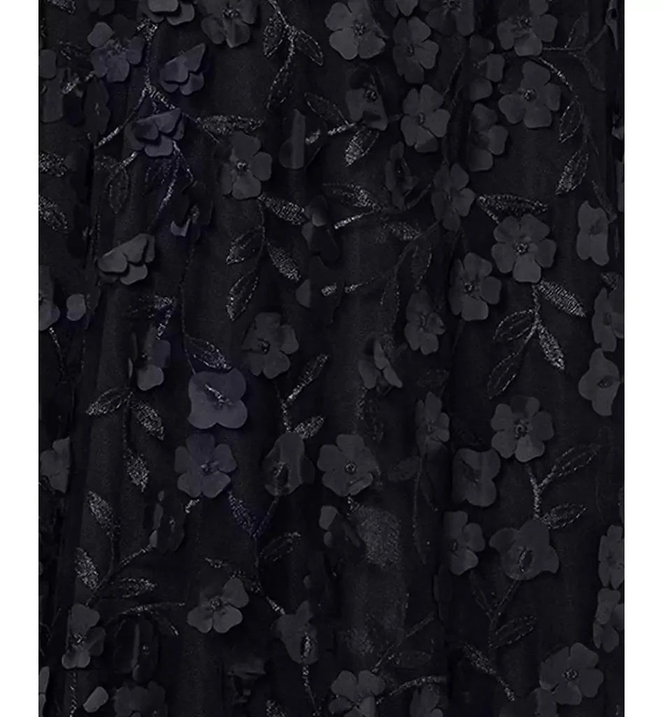 XSCAPE Mesh-Cutout Flower Gown 5