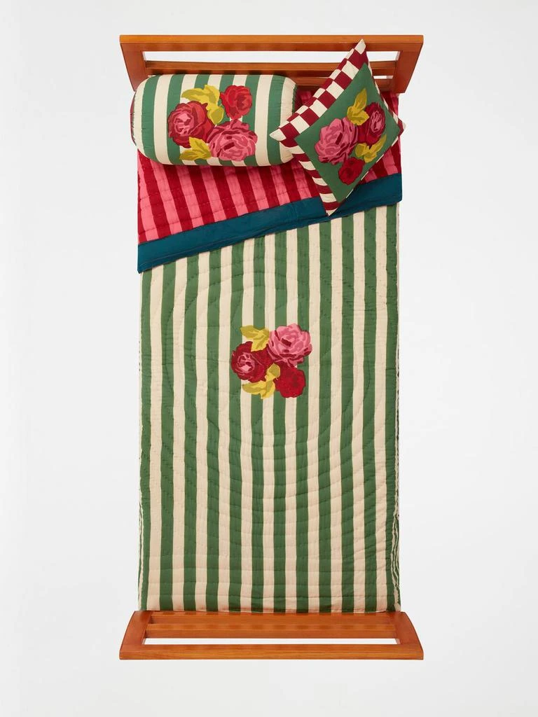 LISA CORTI Nizam Stripes Green Cushion 2