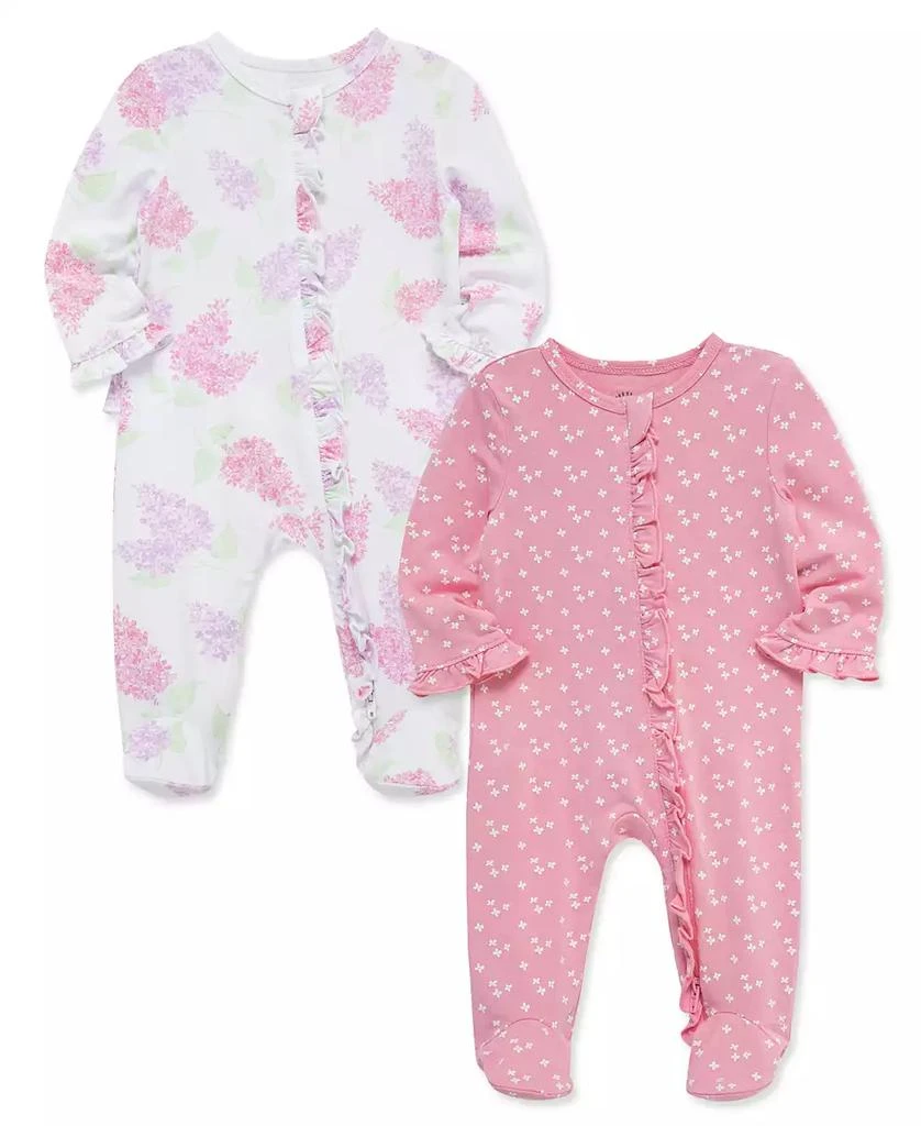 Little Me Baby Girls
 Printed Footies, 2-Pack 3