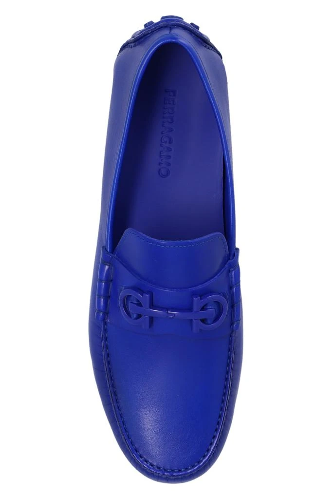 Salvatore Ferragamo Grazioso Gancini Loafers Blue Leather Size 9 New Ferragamo Men main image 4