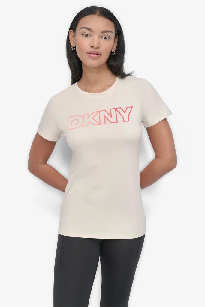 DKNY OMBRE OUTLINE LOGO CREW NECK TEE