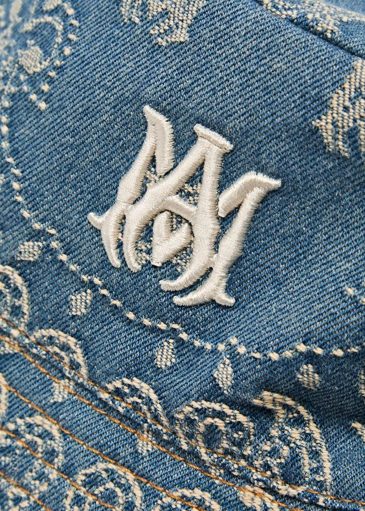 AMIRI Paisley and logo-jacquard denim bucket hat 3