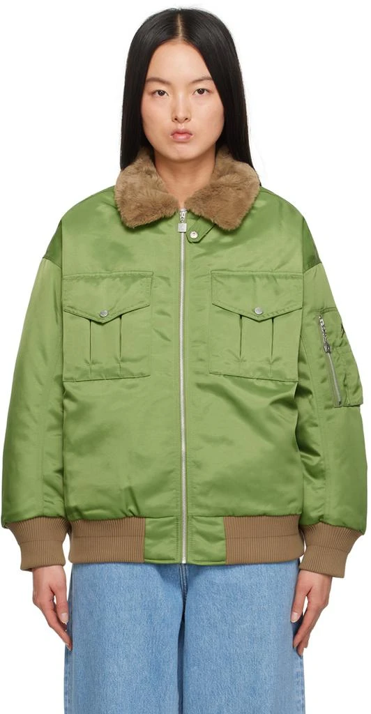 Jordan Green Zip Bomber Jacket 1