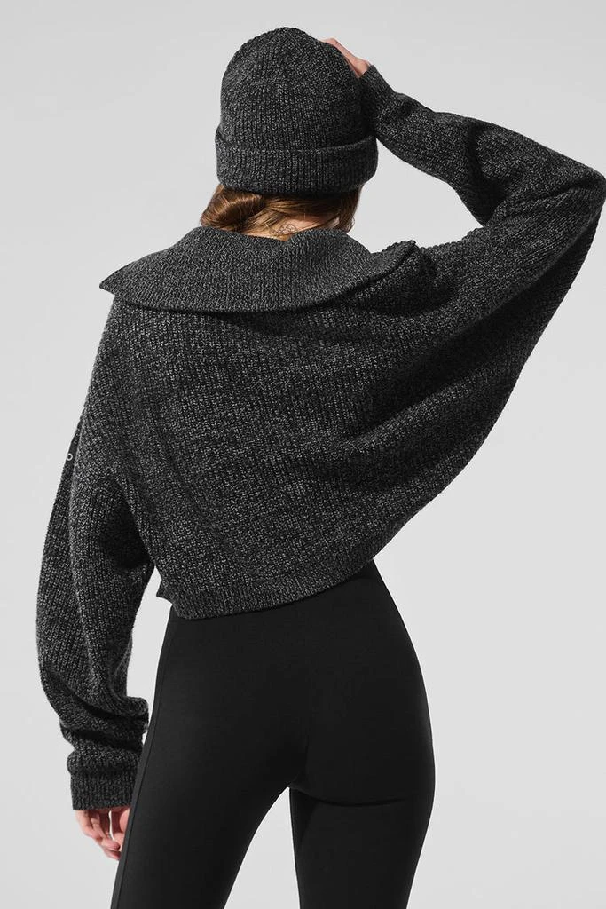 Alo Marl Sweater 1/4 Zip Pullover - Mushroom Marl 4